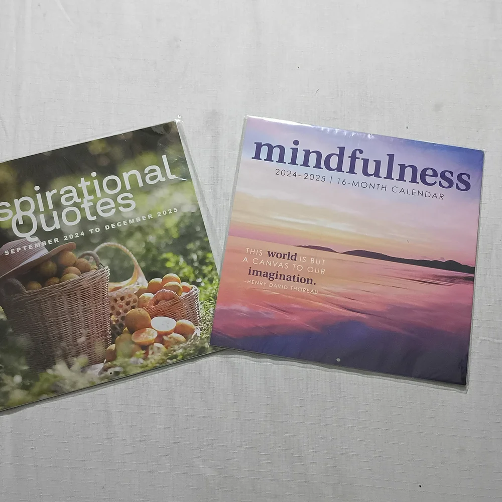 Mindfulness and Inspirational Quotes wall  Calendars 12 x 12 September 2024-2025